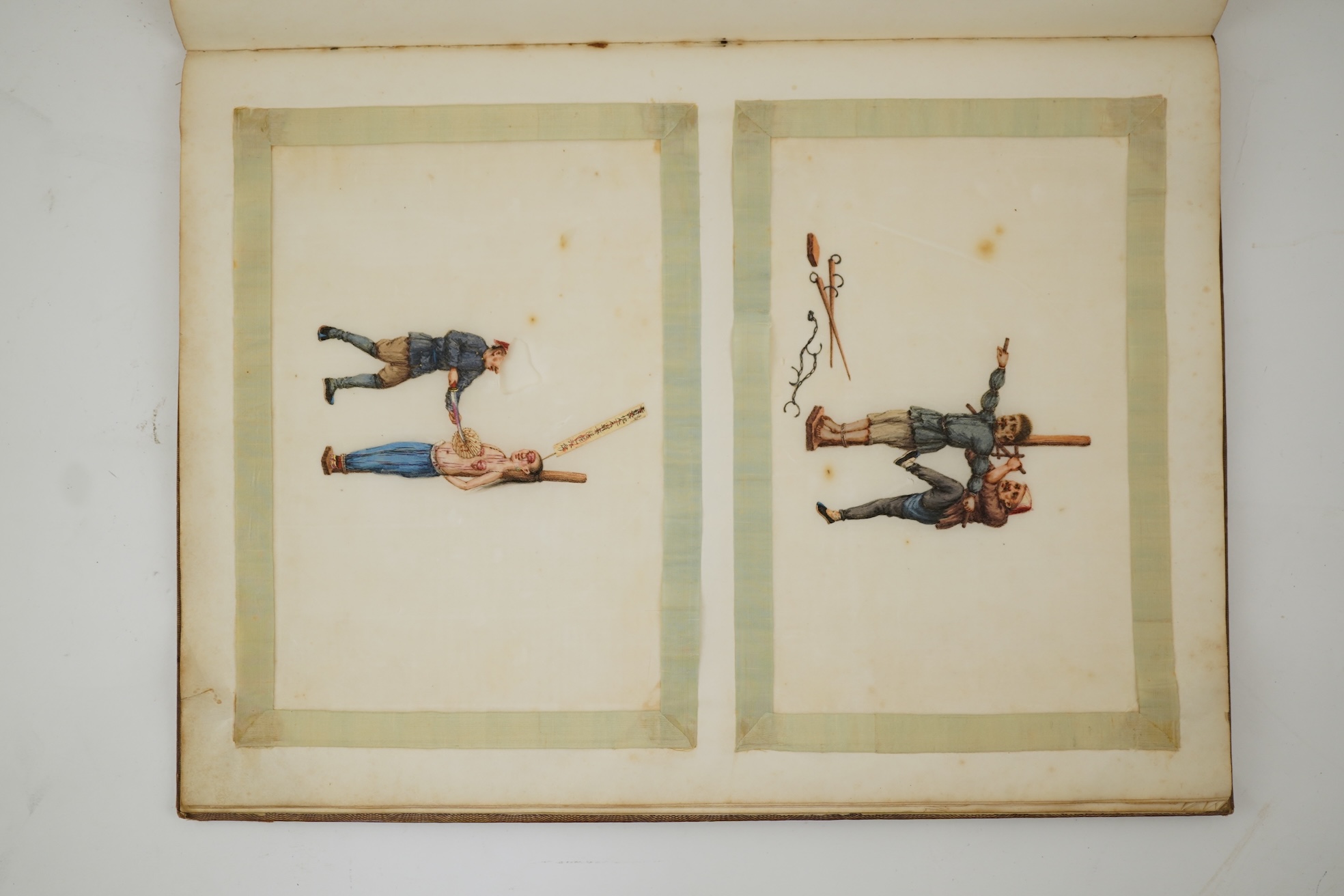 Chinese Guangzhou School , (mid 19th century), Album of 22 watercolours on pith paper and a pencil drawing on rice paper